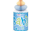 Baby Shower - Blue Polka Dot Honeycomb Bottle - SKU:61720 - UPC:011179617203 - Party Expo