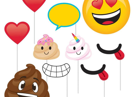 Poop Emoji Photo Booth Props - SKU:329373 - UPC:039938475741 - Party Expo