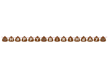 Poop Emoji Ribbon Banner - SKU:329368 - UPC:039938475697 - Party Expo