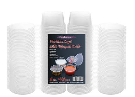 Portion Cup with Hinged Lid - SKU:N410031 - UPC:098382660028 - Party Expo