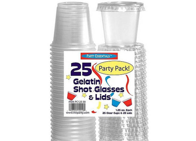 Portion Cups With Lids (25 Count) - SKU:N12525 - UPC:098382150192 - Party Expo