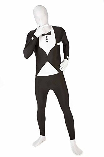 Premium Black/White Tuxedo Morphsuite Adult Costume - 2XLarge - SKU:78-0013XXL - UPC:816804011032 - Party Expo
