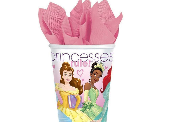 Princess Dream Big - 9oz Paper Cups (8ct) - SKU:581621 - UPC:013051636166 - Party Expo