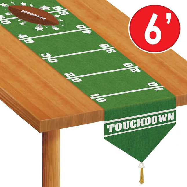 Printed Game Day Football Table Runner - SKU:50957 - UPC:034689509578 - Party Expo