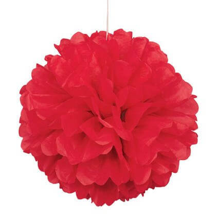 Puff Decor 16" Red - SKU:64275 - UPC:011179642755 - Party Expo