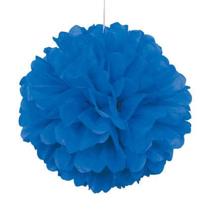 Puff Decor 16" Royal Blue - SKU:64273 - UPC:011179642731 - Party Expo