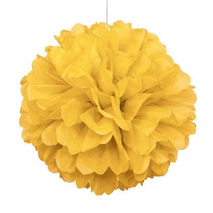 Puff Decor 16" Sun Yellow - SKU:64271 - UPC:011179642717 - Party Expo