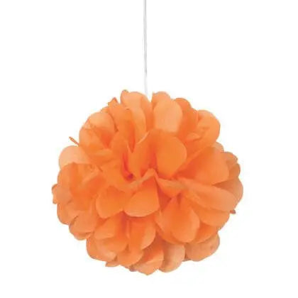 Puff Tissue Decoration  9" Orange - 3 count Party Expo  