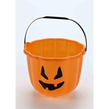 Pumpkin Pail W/Handle-Orange - SKU:67778 - UPC:721773677786 - Party Expo