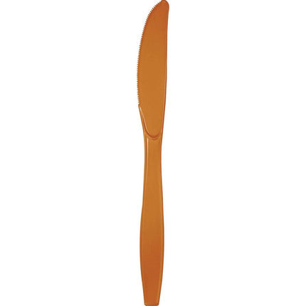 Pumpkin Spice Plastic Knives - SKU:323398 - UPC:039938402419 - Party Expo