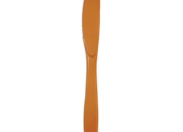 Pumpkin Spice Plastic Knives - SKU:323398 - UPC:039938402419 - Party Expo