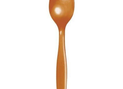 Pumpkin Spice Plastic Spoons - SKU:323396 - UPC:039938402396 - Party Expo