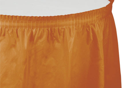 Pumpkin Spice Plastic Tableskirt - SKU:323382 - UPC:039938402259 - Party Expo