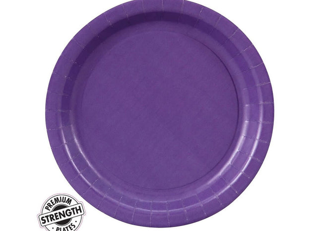 9" Purple Dinner Plates (24ct) - SKU:47115B - UPC:039938171131 - Party Expo