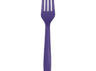 Purple Plastic Forks - SKU:010466- - UPC:073525109060 - Party Expo