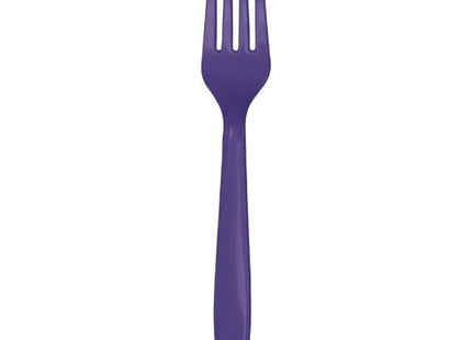 Purple Plastic Forks - SKU:010466- - UPC:073525109060 - Party Expo