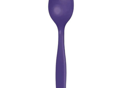 Purple Plastic Spoons - SKU:010555 - UPC:073525109213 - Party Expo