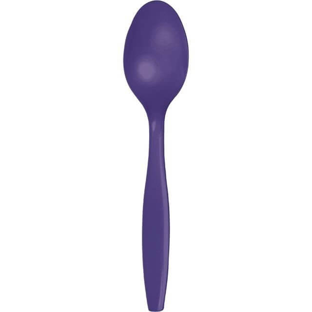 Purple Plastic Spoons - SKU:010555 - UPC:073525109213 - Party Expo