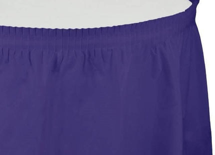 Purple Plastic Table Skirt - SKU:010039- - UPC:073525026008 - Party Expo