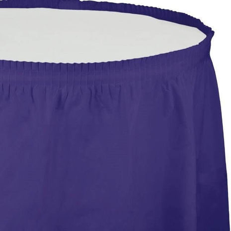 Purple Plastic Table Skirt - SKU:010039- - UPC:073525026008 - Party Expo
