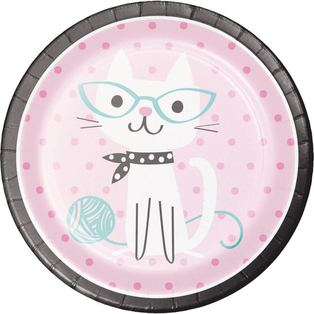 Purr-Fect Party 9" Plates - SKU:328596 - UPC:039938466954 - Party Expo