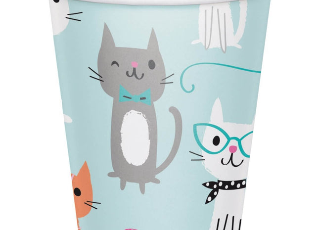 Purr-Fect Party 9oz Cup - SKU:328591 - UPC:039938466909 - Party Expo