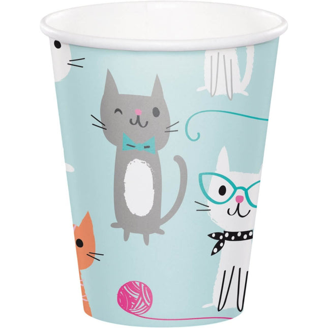 Purr-Fect Party 9oz Cup - SKU:328591 - UPC:039938466909 - Party Expo