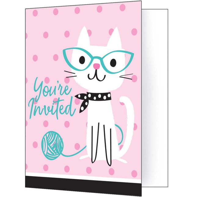 Purr-Fect Party Invite - SKU:329423 - UPC:039938474881 - Party Expo