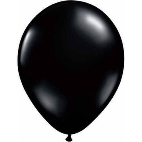 Qualatex - 11" Black Latex Balloons (100ct) - SKU:43737 - UPC:071444437370 - Party Expo