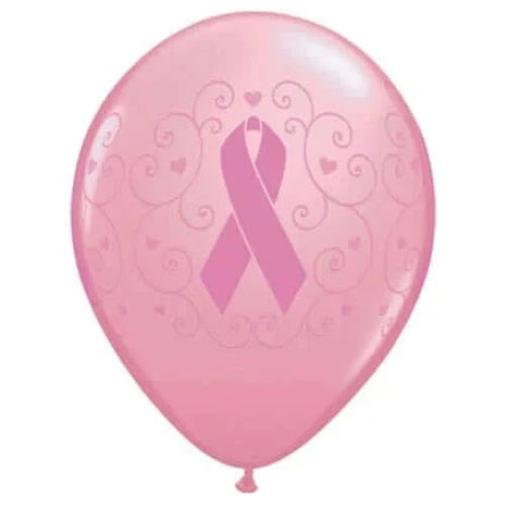 Qualatex - 11" Breast Cancer Awareness Latex Balloons (50ct) - SKU:64450 - UPC:071444117128 - Party Expo