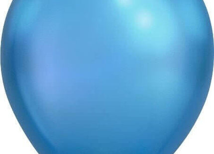 Qualatex - 11" Chrome Blue Latex Balloons (25ct) - SKU:92524 - UPC:071444582780 - Party Expo