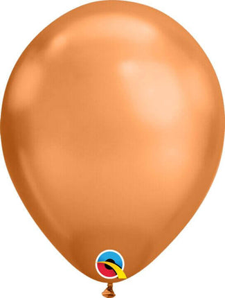 Qualatex - 11" Chrome Copper Latex Balloons (100ct) - SKU:Q11120 - UPC:071444129770 - Party Expo
