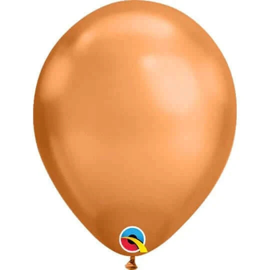 Qualatex - 11" Chrome Copper Latex Balloons (25ct) - SKU:Q1-2981 - UPC:071444129817 - Party Expo