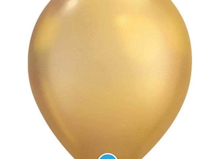 Qualatex - 11" Chrome Gold Latex Balloons (100ct) - SKU:92517 - UPC:071444582711 - Party Expo
