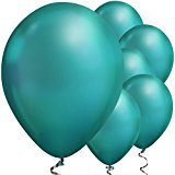 Qualatex - 11" Chrome Green Latex Balloons (100ct) - SKU:92519 - UPC:071444582735 - Party Expo
