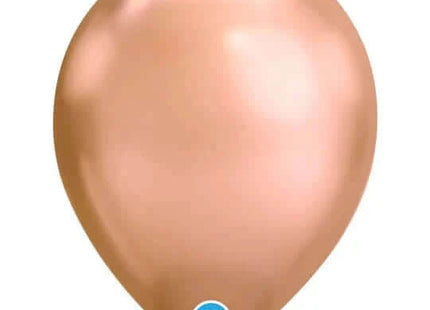 Qualatex - 11" Chrome Rose Gold Latex Balloons (25ct) - SKU:12980 - UPC:071444129800 - Party Expo