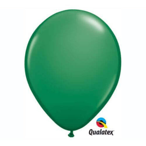 Qualatex - 11" Green Latex Balloons (25ct) - SKU:6197 - UPC:071444397681 - Party Expo