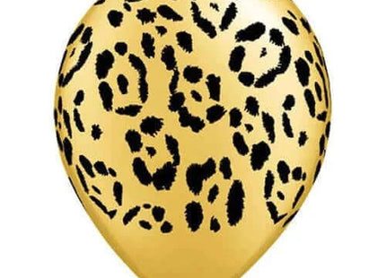 Qualatex - 11" Leopard Spots Gold Latex Balloons (50ct) - SKU:64513 - UPC:071444554787 - Party Expo