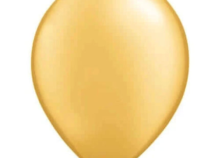 Qualatex - 11" Metallic Gold Latex Balloons (100ct) - SKU:6610 - UPC:071444437493 - Party Expo