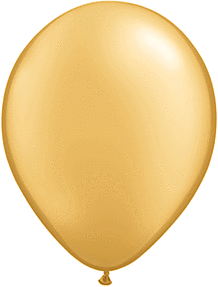 Qualatex - 11" Metallic Gold Latex Balloons (25ct) - SKU:6237 - UPC:071444398725 - Party Expo