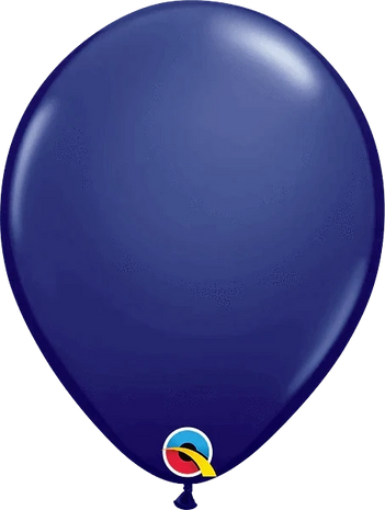 Qualatex - 11" Navy Latex Balloons (25ct) - SKU:57126 - UPC:071444571265 - Party Expo