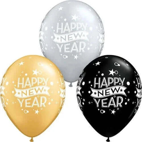 Qualatex - 11" New Year Confetti Dot Assorted Latex Balloons (50ct) - SKU:74708 - UPC:071444191722 - Party Expo