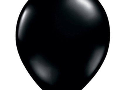 Qualatex - 11" Onyx Black Latex Balloons (25ct) - SKU:39868 - UPC:071444398688 - Party Expo