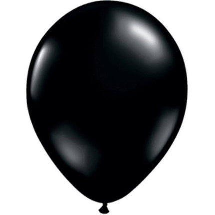 Qualatex - 11" Onyx Black Latex Balloons (25ct) - SKU:39868 - UPC:071444398688 - Party Expo