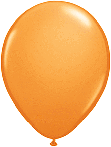 Qualatex - 11" Orange Latex Balloons (100ct) - SKU:43761 - UPC:071444437615 - Party Expo