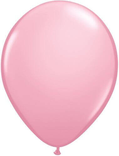 Qualatex - 11" Pink Latex Balloons (100ct) - SKU:43766 - UPC:071444437660 - Party Expo