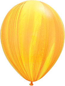 Qualatex - 11" Yellow & Orange Supergate Latex Balloons (25ct) - SKU:91541 - UPC:071444915410 - Party Expo