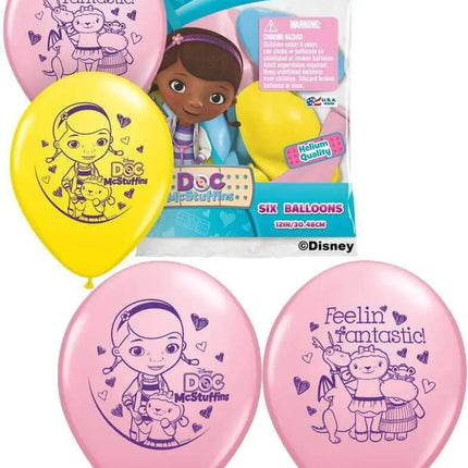 Qualatex - 12" Doc Mcstuffins Latex Balloons (6ct) Party Expo  