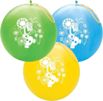Qualatex - 14" Frozen Olaf Latex Punch Ball Balloon (1ct) - SKU:23087 - UPC:071444230872 - Party Expo