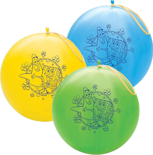 Qualatex - 14" Spongebob Punch Ball Latex Balloon (1ct) - SKU:48390 - UPC:071444483902 - Party Expo